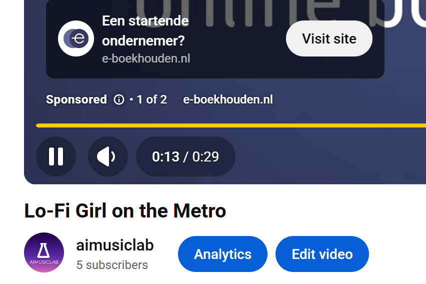 YouTube overzicht van de promotiecampagne en resultaten